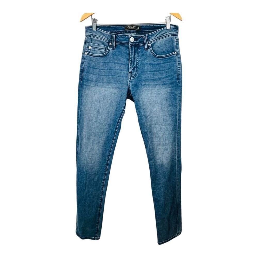 Liverpool‎ Los Angeles Slim Jeans Mens 31x34 Blue Medium Wash Stretch Denim